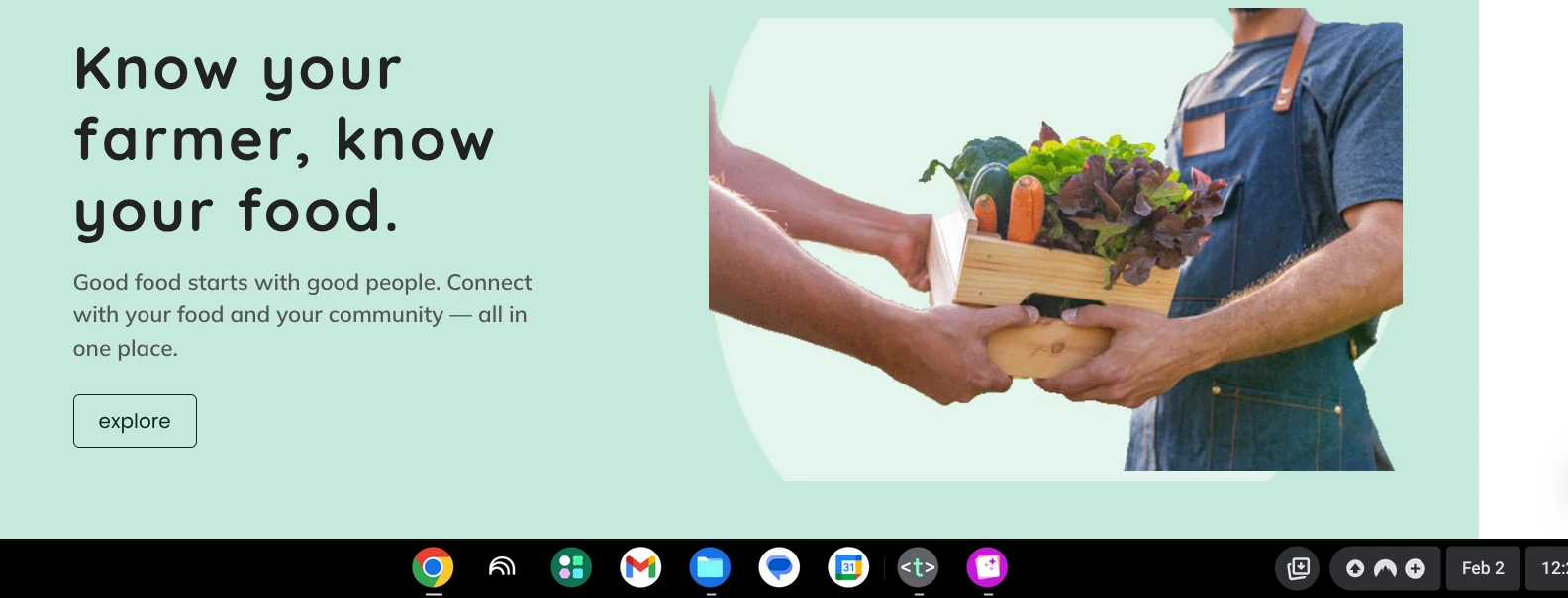 Know your farmer, know your food.