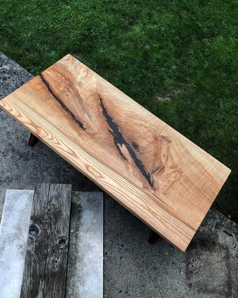 Modern Ash and Walnut Coffee Table