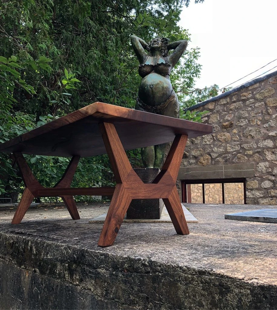 Modern Black Walnut Coffee Table
